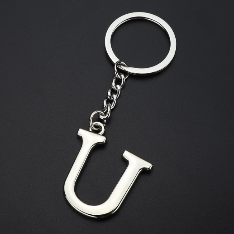 Double-Sided Three-Dimensional Plating Alphabet Keychain, A, B, C, D, E, F, G, H, I, J, K, L, M, N, O, P, Q, R, S, T, U, V, W, X, Y