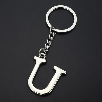 Double-Sided Three-Dimensional Plating Alphabet Keychain, A, B, C, D, E, F, G, H, I, J, K, L, M, N, O, P, Q, R, S, T, U, V, W, X, Y