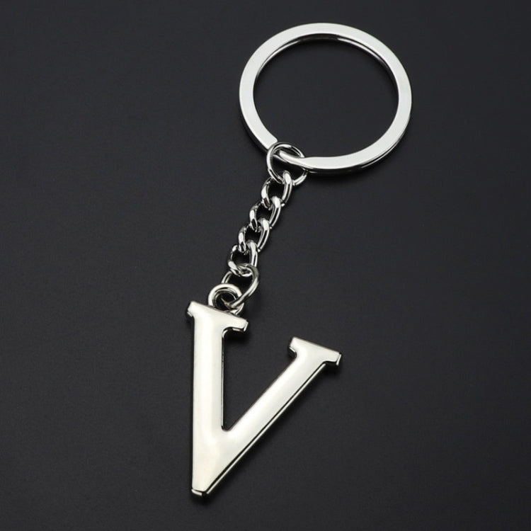 Double-Sided Three-Dimensional Plating Alphabet Keychain, A, B, C, D, E, F, G, H, I, J, K, L, M, N, O, P, Q, R, S, T, U, V, W, X, Y