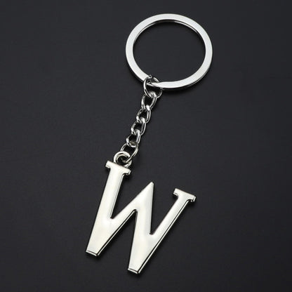 Double-Sided Three-Dimensional Plating Alphabet Keychain, A, B, C, D, E, F, G, H, I, J, K, L, M, N, O, P, Q, R, S, T, U, V, W, X, Y