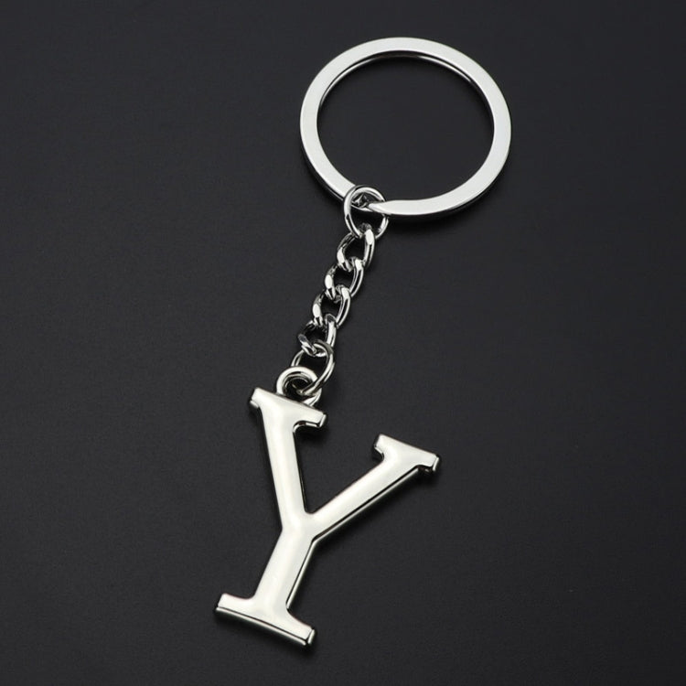 Double-Sided Three-Dimensional Plating Alphabet Keychain, A, B, C, D, E, F, G, H, I, J, K, L, M, N, O, P, Q, R, S, T, U, V, W, X, Y