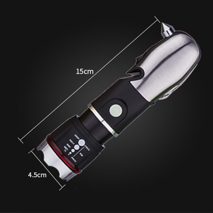 Outdoor Window Breaking Escape Safety Hammer Emergency Flashlight