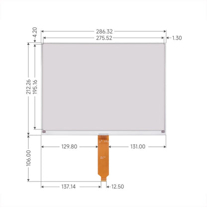 Waveshare 13.3inch 960×680 Pixels SPI Communication E-Ink Display, Module Version