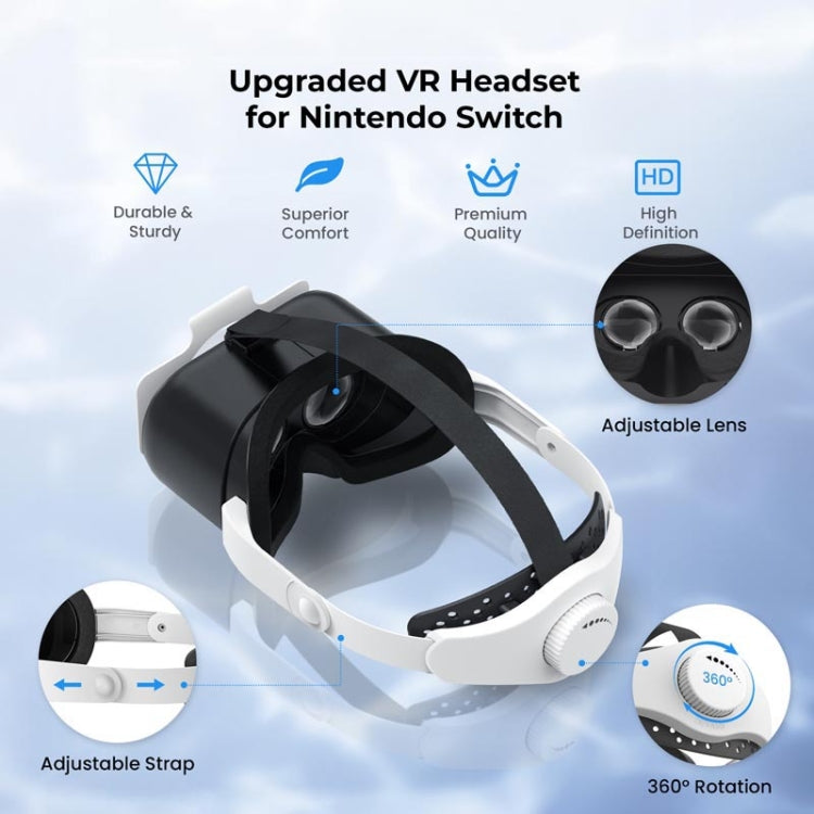 DEVASO Compatible With Switch / Switch OLED Display Game Console HD 3D VR Glasses Headband Adjustment Accessories, 1135299