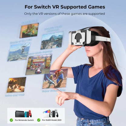 DEVASO Compatible With Switch / Switch OLED Display Game Console HD 3D VR Glasses Headband Adjustment Accessories, 1135299