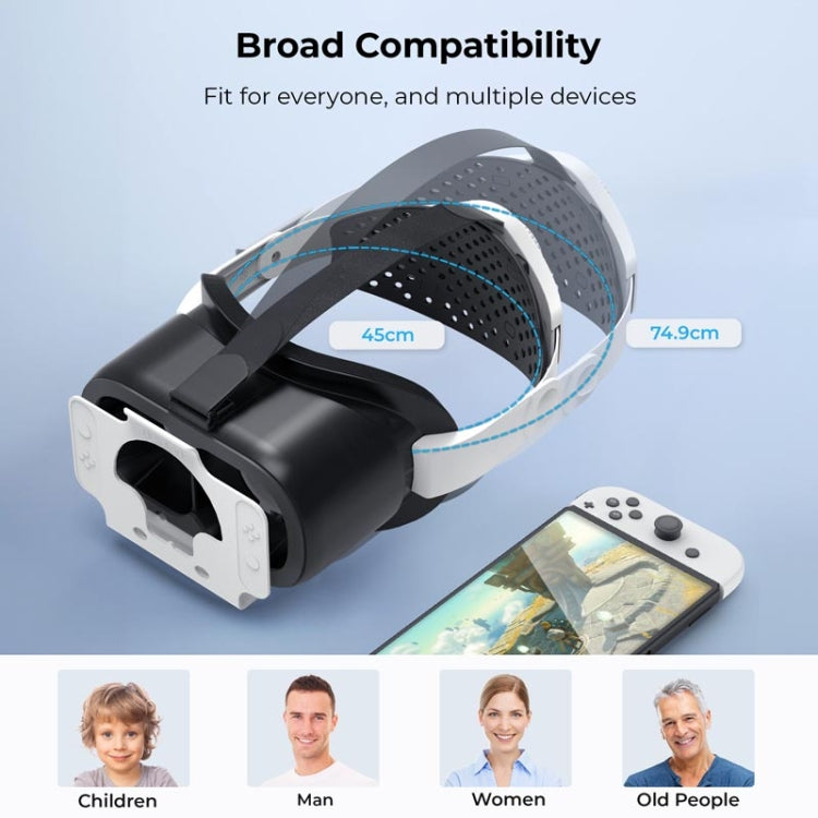 DEVASO Compatible With Switch / Switch OLED Display Game Console HD 3D VR Glasses Headband Adjustment Accessories, 1135299