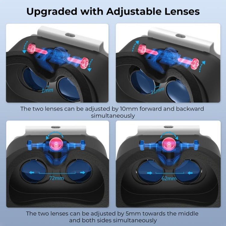 DEVASO Compatible With Switch / Switch OLED Display Game Console HD 3D VR Glasses Headband Adjustment Accessories, 1135299