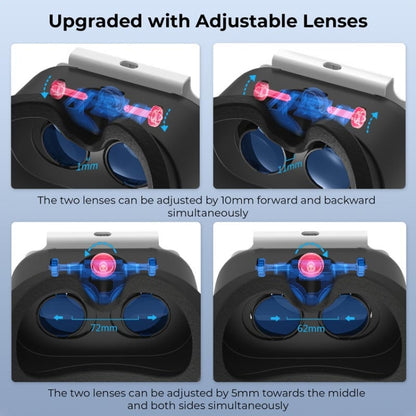 DEVASO Compatible With Switch / Switch OLED Display Game Console HD 3D VR Glasses Headband Adjustment Accessories, 1135299
