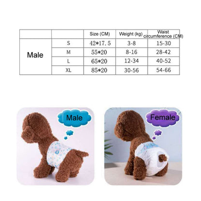 SHUERMEI Disposable Pet Diapers Menstrual Pants, Male S 12pcs /Pack, Male M 12pcs /Pack, Male L 12pcs /Pack, Male XL 12pcs /Pack, Female XXS 10pcs /Pack, Female XS 10pcs /Pack, Female S 10pcs /Pack, Female M 10pcs /Pack, Female L 10pcs /Pack...
