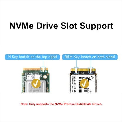 Waveshare For Raspberry Pi 5 PCIe To M.2 Adapter Board Support NVMe Protocol, 27709