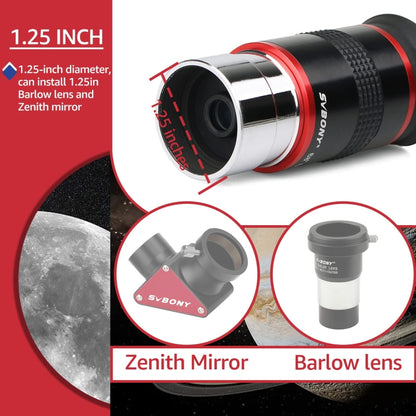 SVBONY F9152A 1.25 inch Ultra Wide Angle 68 Degree 6mm Astronomical Telescope Eyepiece, F9152A