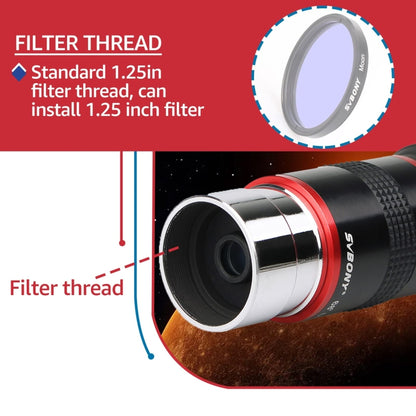 SVBONY F9152A 1.25 inch Ultra Wide Angle 68 Degree 6mm Astronomical Telescope Eyepiece, F9152A