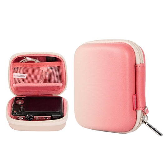 Cwatcun H45 Mini Storage Bag Small Microslice Digital Camera Bag PU Waterproof Hard Shell Bag, H45 (Pink), H45 (Green), H45 (Brown)