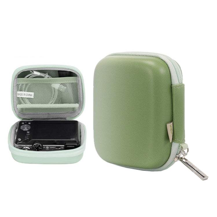 Cwatcun H45 Mini Storage Bag Small Microslice Digital Camera Bag PU Waterproof Hard Shell Bag, H45 (Pink), H45 (Green), H45 (Brown)