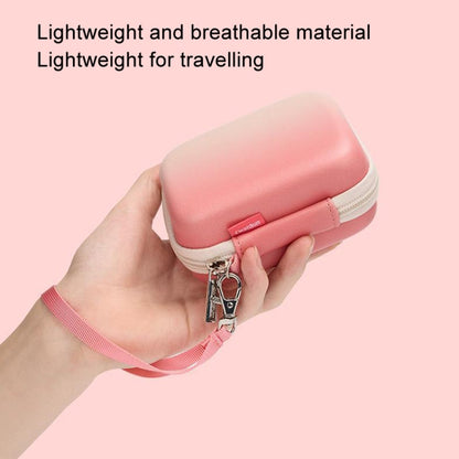 Cwatcun H45 Mini Storage Bag Small Microslice Digital Camera Bag PU Waterproof Hard Shell Bag, H45 (Pink), H45 (Green), H45 (Brown)