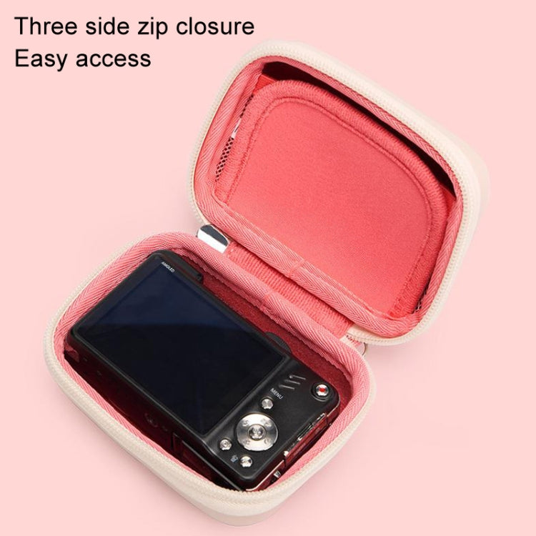 Cwatcun H45 Mini Storage Bag Small Microslice Digital Camera Bag PU Waterproof Hard Shell Bag, H45 (Pink), H45 (Green), H45 (Brown)