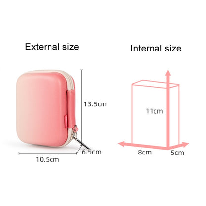 Cwatcun H45 Mini Storage Bag Small Microslice Digital Camera Bag PU Waterproof Hard Shell Bag, H45 (Pink), H45 (Green), H45 (Brown)