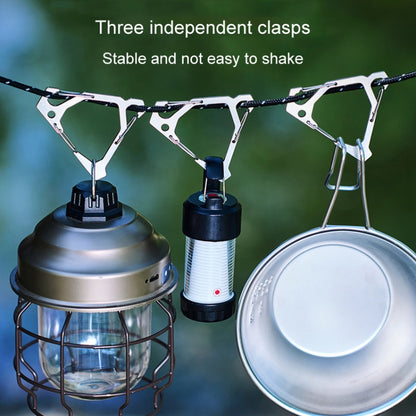 Outdoor Stainless Steel Hanging Buckle Multi-functional Portable Triangle Hook Multi-Hook Carabiner