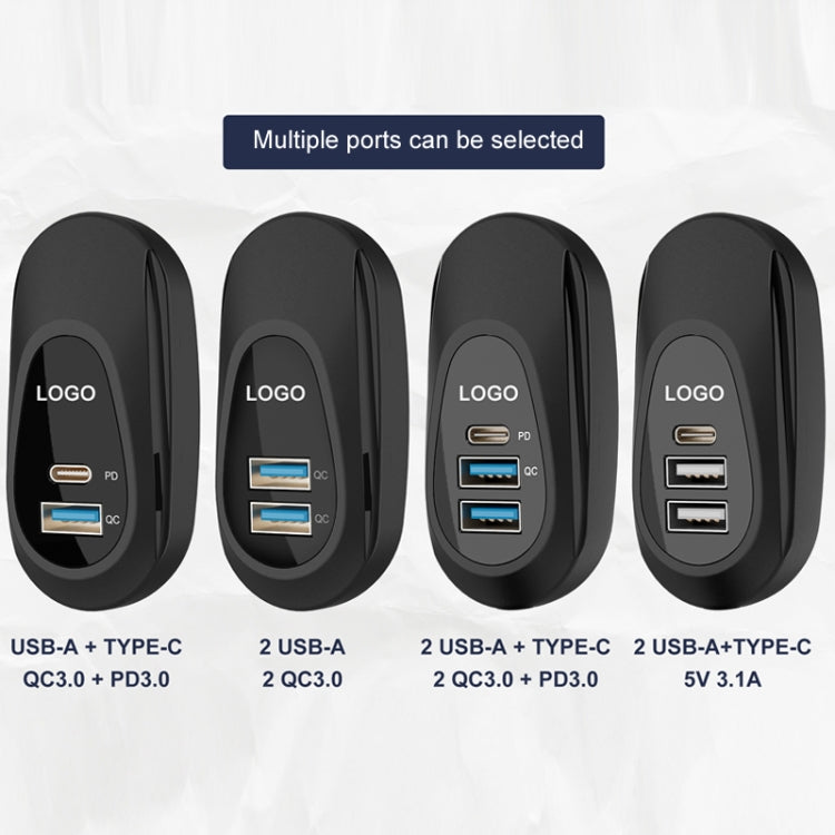 12-24V Bus Handlebar Installed USB Fast Charging Charger, 2U QC+QC
