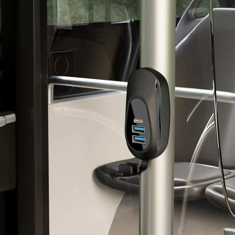 12-24V Bus Handlebar Installed USB Fast Charging Charger, 2U QC+QC