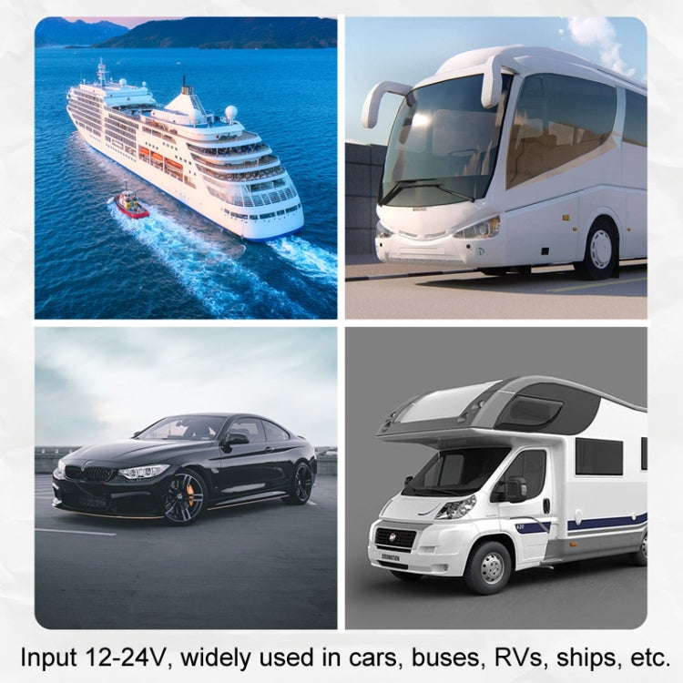 12-24V Bus Handlebar Installed USB Fast Charging Charger, 2U QC+QC