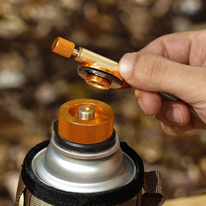 Outdoor Camping Gas Cylinder Adapter Stove Connector Closed Snap Gas Canister Converter, Large Yellow, Large Red, Small Yellow, Small Red