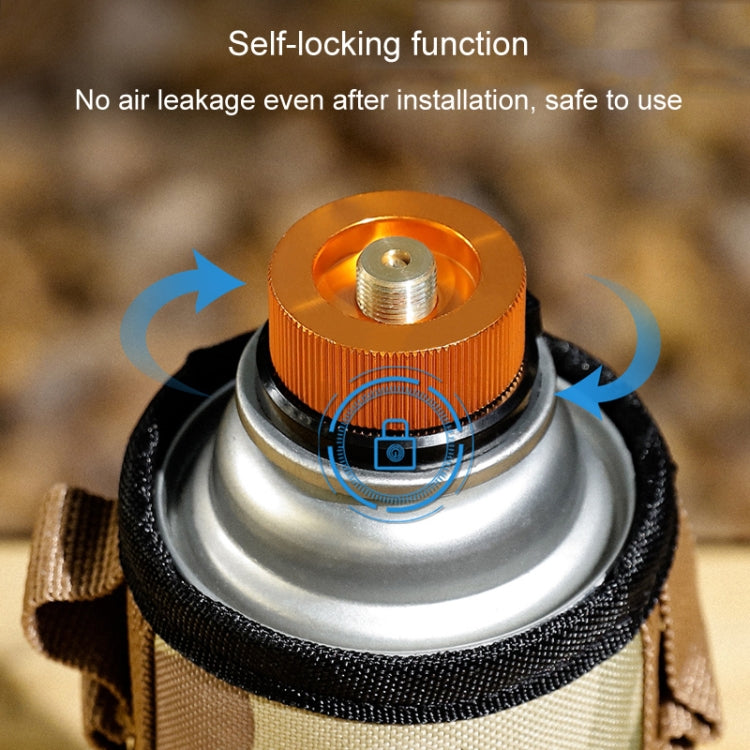 Outdoor Camping Gas Cylinder Adapter Stove Connector Closed Snap Gas Canister Converter, Large Yellow, Large Red, Small Yellow, Small Red