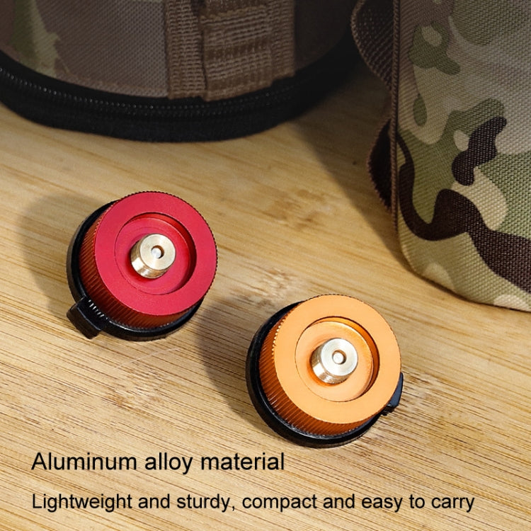 Outdoor Camping Gas Cylinder Adapter Stove Connector Closed Snap Gas Canister Converter, Large Yellow, Large Red, Small Yellow, Small Red