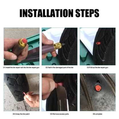 Motorcycle Electric Vehicle Tire Repair Rubber Mushroom Nail Tire Repair Tools, 90pairs /Pack S, 90pairs /Pack L