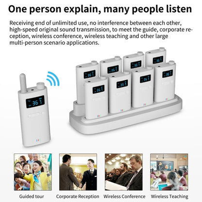 2.4G Wireless Office Conference Tour Guide Explainer One-way One-to-Many Explainer Microphone, YWI22 Transmitter, YWI22 Receiver