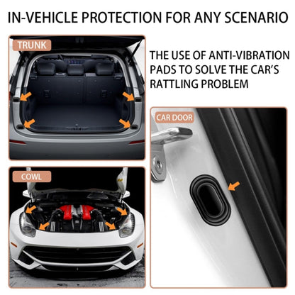 10pcs Car Door Shock-Absorbing Cushion Pad Enlarged Sound-Proof Silicone Pad