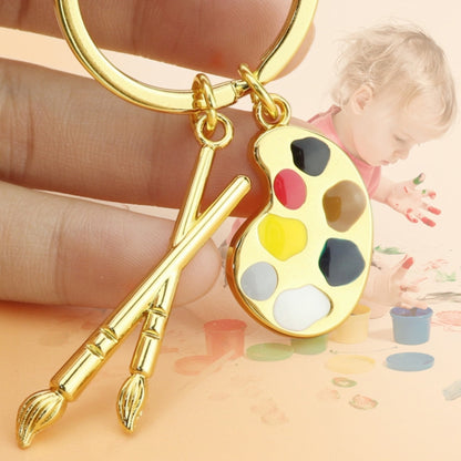 Mini Metal Drawing Board Keychain Bookbag Decorative Pendant, Gold, Silver