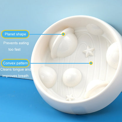 Planet Shape Pets Anti-Choking Slow Eating Bowl Cats And Dogs Spill Resistant Food Holder