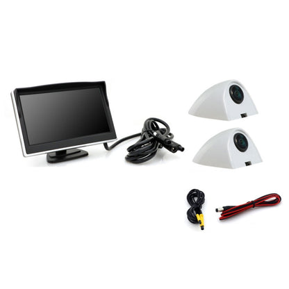 5 Inch Carplay Portable Surveillance Video Car Display, With Two-way Camera, With White Two-way Camera Side-mounted, Folding Screen + White Two-way Camera Side-mounted, Folding Screen + Two-way Camera, With CCD Blind Spot Camera