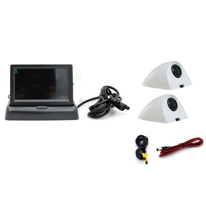 5 Inch Carplay Portable Surveillance Video Car Display, With Two-way Camera, With White Two-way Camera Side-mounted, Folding Screen + White Two-way Camera Side-mounted, Folding Screen + Two-way Camera, With CCD Blind Spot Camera