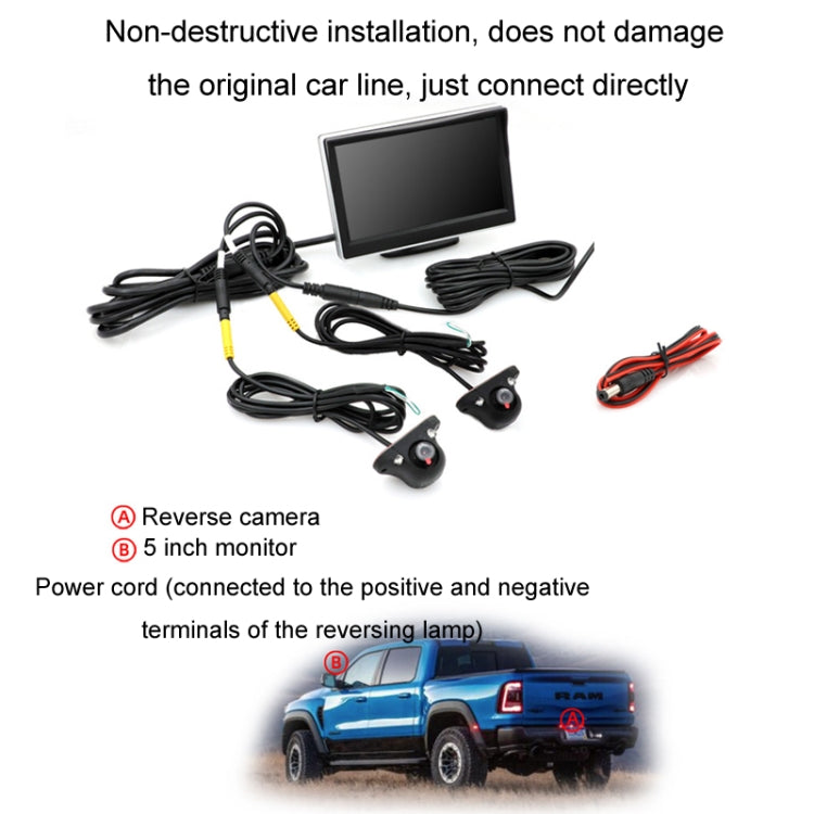 5 Inch Carplay Portable Surveillance Video Car Display, With Two-way Camera, With White Two-way Camera Side-mounted, Folding Screen + White Two-way Camera Side-mounted, Folding Screen + Two-way Camera, With CCD Blind Spot Camera