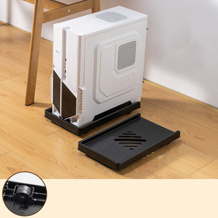 Computer Host Bracket Desktop Chassis Mobile Tray Base Heightening Rack with Pulley, Straight Wheel, Universal Wheel, Universal Wheel + Straight Wheel