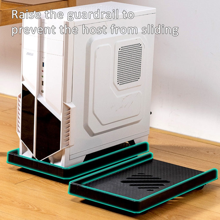 Computer Host Bracket Desktop Chassis Mobile Tray Base Heightening Rack with Pulley, Straight Wheel, Universal Wheel, Universal Wheel + Straight Wheel