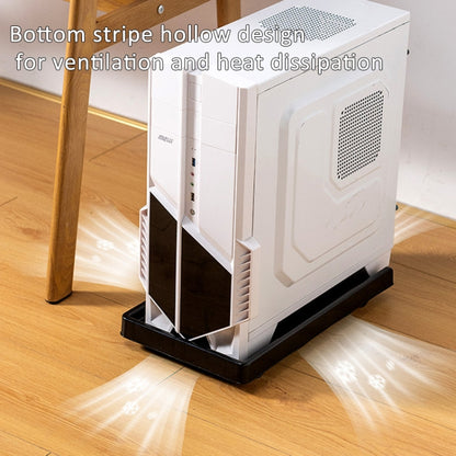 Computer Host Bracket Desktop Chassis Mobile Tray Base Heightening Rack with Pulley, Straight Wheel, Universal Wheel, Universal Wheel + Straight Wheel