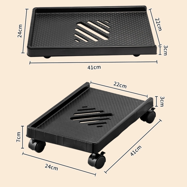 Computer Host Bracket Desktop Chassis Mobile Tray Base Heightening Rack with Pulley, Straight Wheel, Universal Wheel, Universal Wheel + Straight Wheel