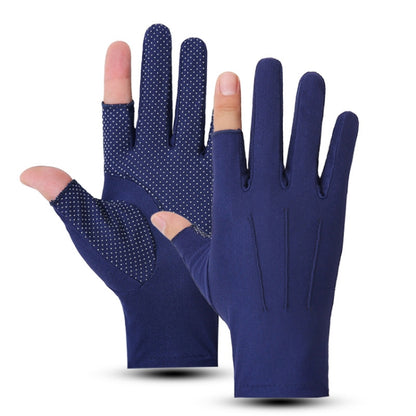 Outdoor Bicycle Riding Fishing Gloves Thin Breathable Anti-UV Sports Ice Silk Gloves, Men 2 Fingers Black, Men Half Finger Black, Men Full Finger Black, Men 2 Fingers Gray, Men Half Finger Gray, Men Full Finger Gray, Men Full Finger Navy...