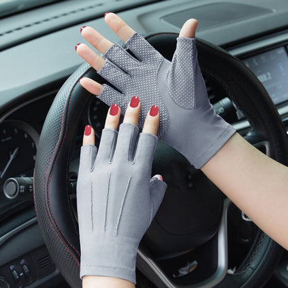 Outdoor Bicycle Riding Fishing Gloves Thin Breathable Anti-UV Sports Ice Silk Gloves, Men 2 Fingers Black, Men Half Finger Black, Men Full Finger Black, Men 2 Fingers Gray, Men Half Finger Gray, Men Full Finger Gray, Men Full Finger Navy...