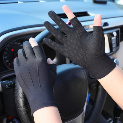 Outdoor Bicycle Riding Fishing Gloves Thin Breathable Anti-UV Sports Ice Silk Gloves, Men 2 Fingers Black, Men Half Finger Black, Men Full Finger Black, Men 2 Fingers Gray, Men Half Finger Gray, Men Full Finger Gray, Men Full Finger Navy...