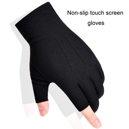 Outdoor Bicycle Riding Fishing Gloves Thin Breathable Anti-UV Sports Ice Silk Gloves, Men 2 Fingers Black, Men Half Finger Black, Men Full Finger Black, Men 2 Fingers Gray, Men Half Finger Gray, Men Full Finger Gray, Men Full Finger Navy...