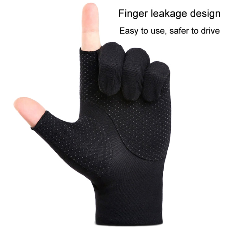 Outdoor Bicycle Riding Fishing Gloves Thin Breathable Anti-UV Sports Ice Silk Gloves, Men 2 Fingers Black, Men Half Finger Black, Men Full Finger Black, Men 2 Fingers Gray, Men Half Finger Gray, Men Full Finger Gray, Men Full Finger Navy...