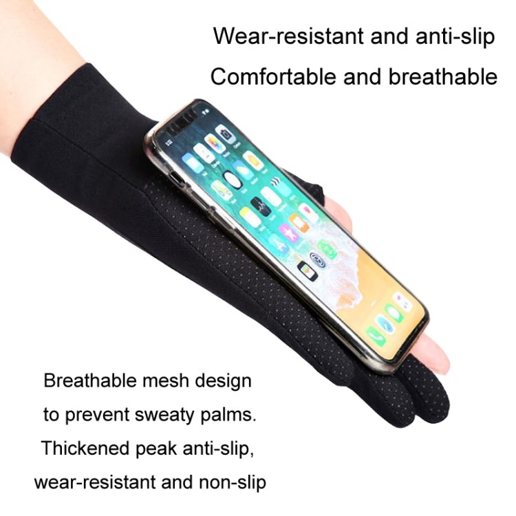 Outdoor Bicycle Riding Fishing Gloves Thin Breathable Anti-UV Sports Ice Silk Gloves, Men 2 Fingers Black, Men Half Finger Black, Men Full Finger Black, Men 2 Fingers Gray, Men Half Finger Gray, Men Full Finger Gray, Men Full Finger Navy...