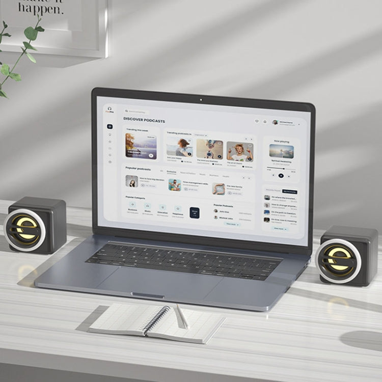 K1 Mini Desktop Computer Wired Speakers USB Subwoofer Speaker, Standard Edition White, Standard Edition Black, Standard Edition Light Blue, Standard Edition Purple, Light Edition White, Light Edition Black, Light Edition Light Blue, Light Edition Purple