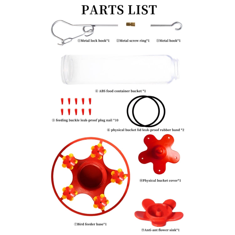 Outdoor Garden Patio Hanging Hummingbird Feeder