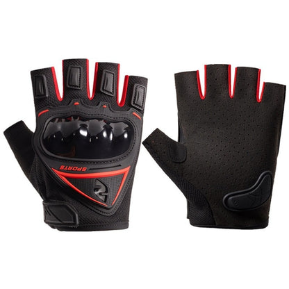 Motorcycle Protection Half Finger Gloves Men Outdoor Riding Sports Tactical Hiking Gloves, Average