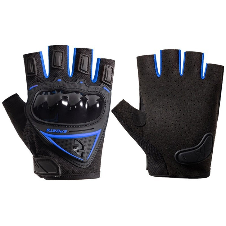 Motorcycle Protection Half Finger Gloves Men Outdoor Riding Sports Tactical Hiking Gloves, Average